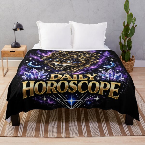 Item preview, Mystical Wolf Zodiac Daily Horoscope Astrology Cosmic Design designed and sold by irfanshikh.
