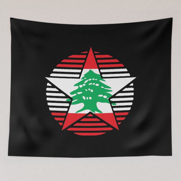 Artikelvorschau, Retro Libanon Flagge Stern LB entworfen und verkauft von shitpostee.