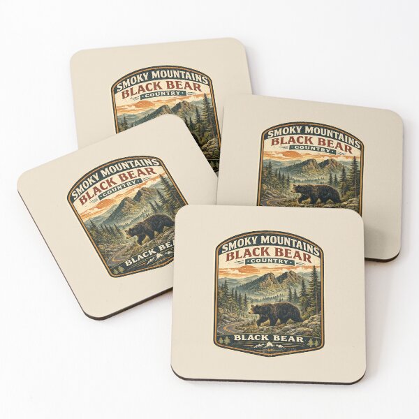 Item preview, Smoky Mountains Black Bear Retro Badge | Vintage National Park Wildlife designed and sold by Globalcitytees.