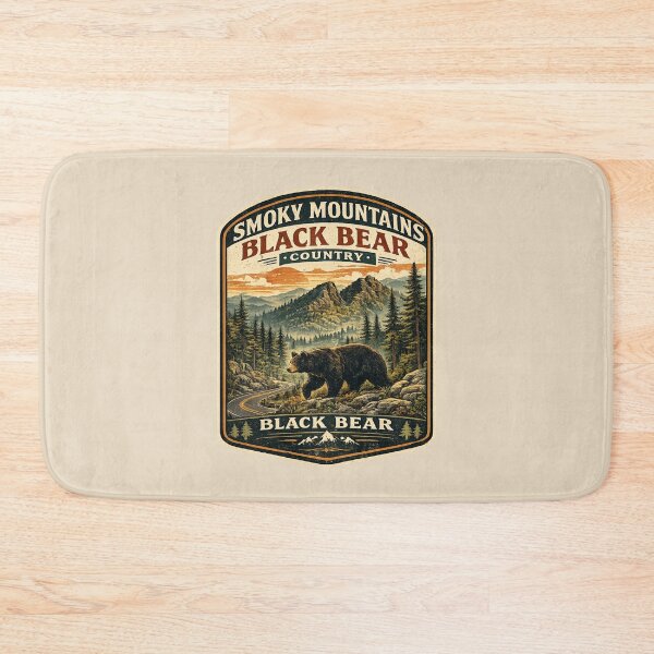 Item preview, Smoky Mountains Black Bear Retro Badge | Vintage National Park Wildlife designed and sold by Globalcitytees.