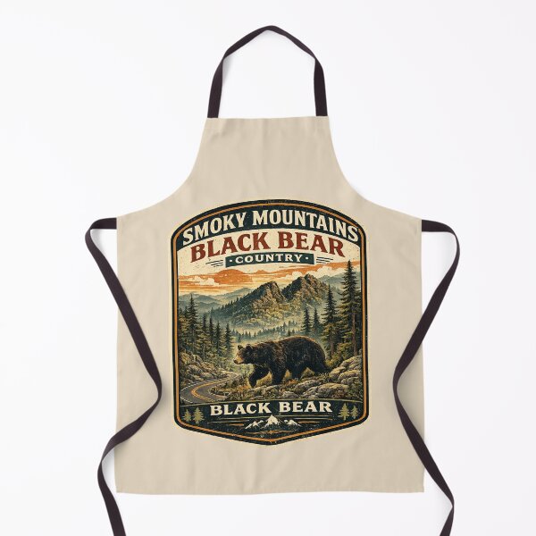 Item preview, Smoky Mountains Black Bear Retro Badge | Vintage National Park Wildlife designed and sold by Globalcitytees.