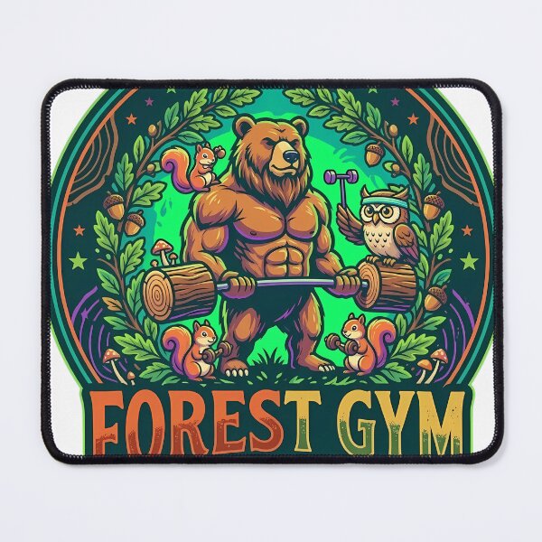 Item preview, Forest Gym Branching Out Funny Workout Bear Tee designed and sold by SivaStudios.