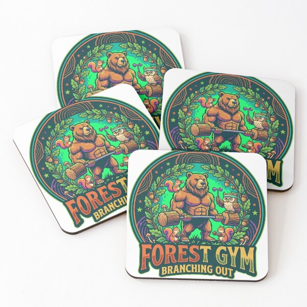 Item preview, Forest Gym Branching Out Funny Workout Bear Tee designed and sold by SivaStudios.