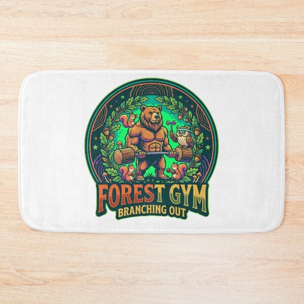 Item preview, Forest Gym Branching Out Funny Workout Bear Tee designed and sold by SivaStudios.