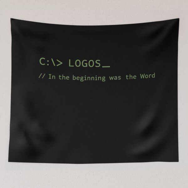 Item preview, In The Beginning Was The Word John 1:1 Logos Tech Christian Streetwear designed and sold by Skotecky.