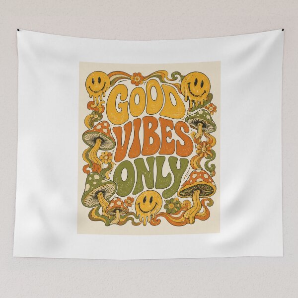 Item preview, Retro Good Vibes Only Vintage Hippie Aesthetic Design designed and sold by Bhinfy.