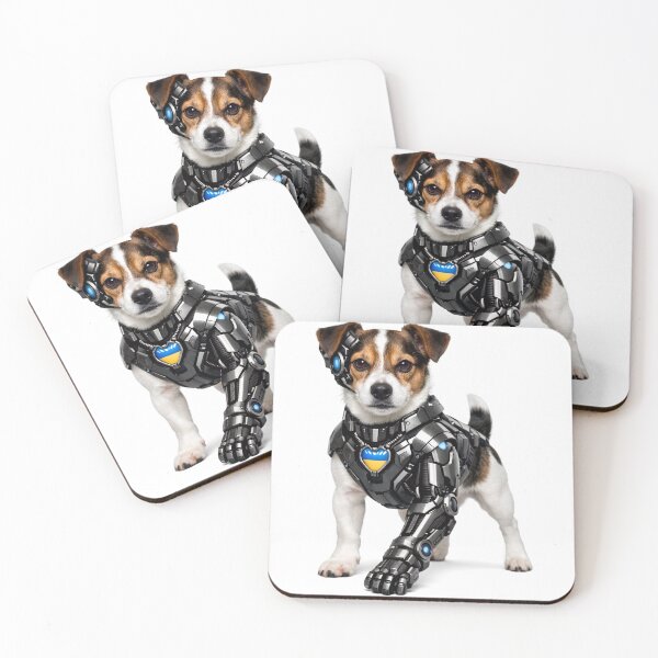 Item preview, Jack Russell Terrier Cyborg Warrior with Robotic Leg designed and sold by Agnisherl.