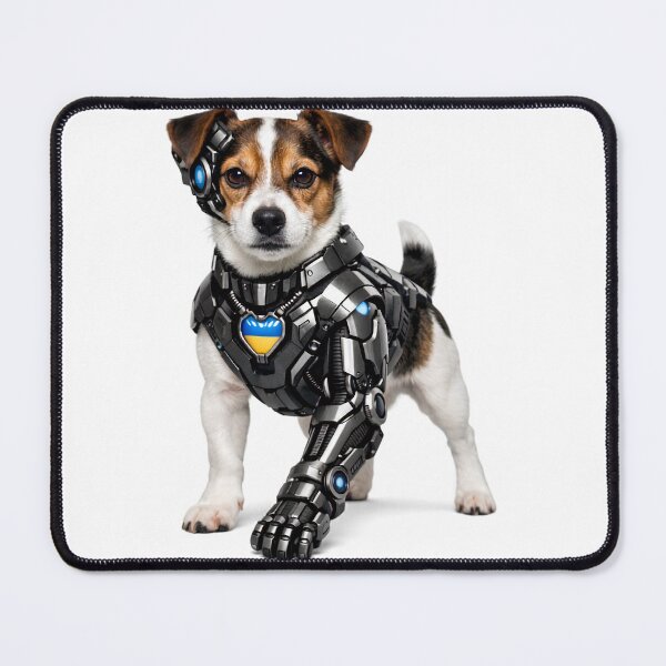 Item preview, Jack Russell Terrier Cyborg Warrior with Robotic Leg designed and sold by Agnisherl.