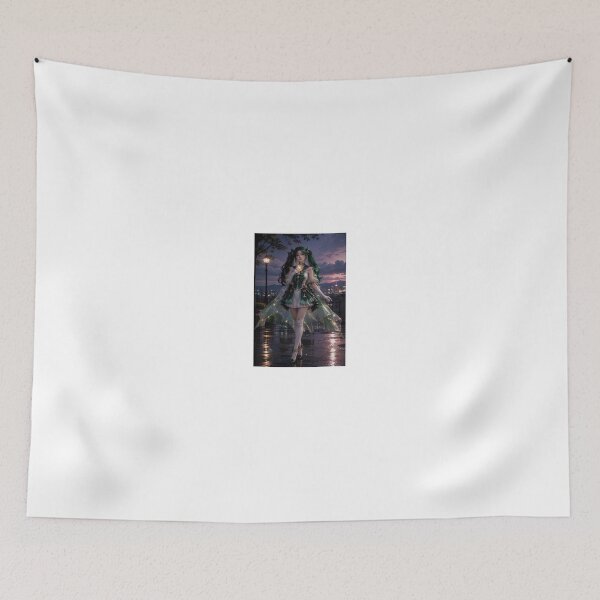 Item preview, Green Haired Girl in Starry Cape at Dusk designed and sold by CathryneDelamort.