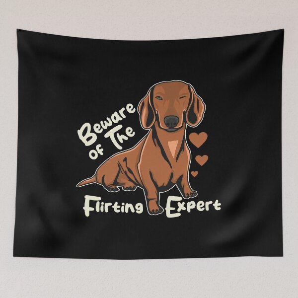 Item preview, Beware Of The Flirting Expert Dachshund Dog designed and sold by SoyLamderma.