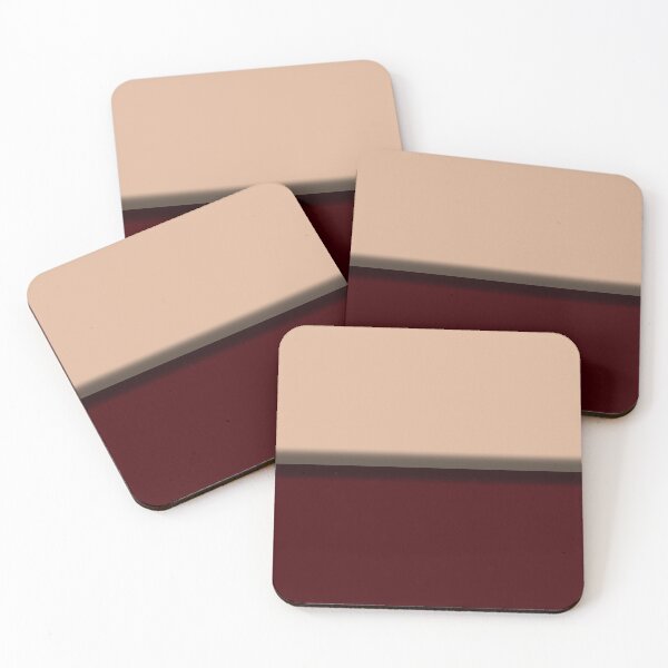 Item preview, Apricot Cream and Deep Maroon Horizontal Split designed and sold by pluielegere.