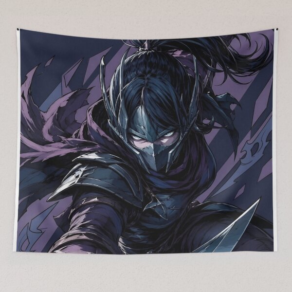 Item preview, Dark Shadow Assassin Warrior – Gothic Ninja with Twin Blades designed and sold by Dyan4.