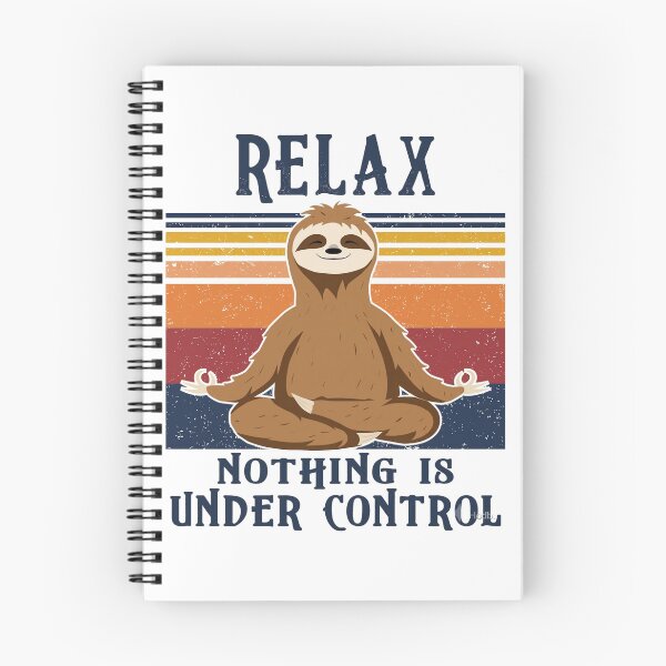 Item preview, Retro Yoga Sloth - Relax, Nothing is Under Control designed and sold by Shopeon Designs.