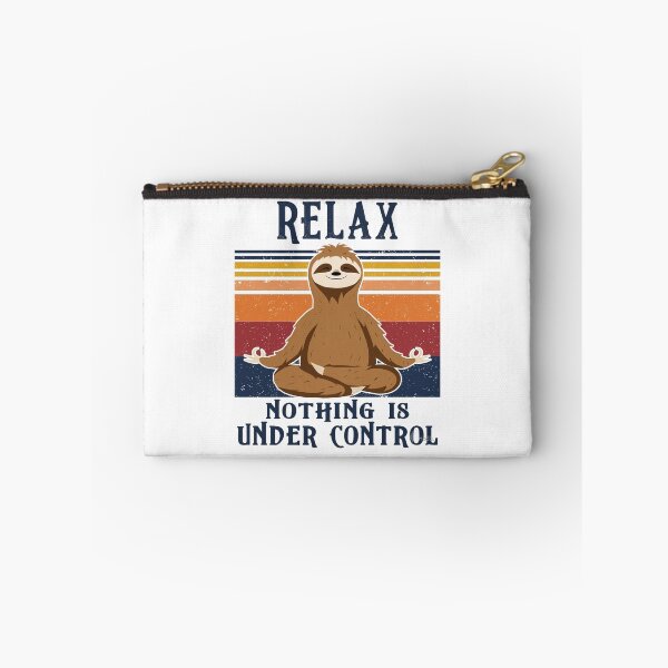 Item preview, Retro Yoga Sloth - Relax, Nothing is Under Control designed and sold by Shopeon Designs.