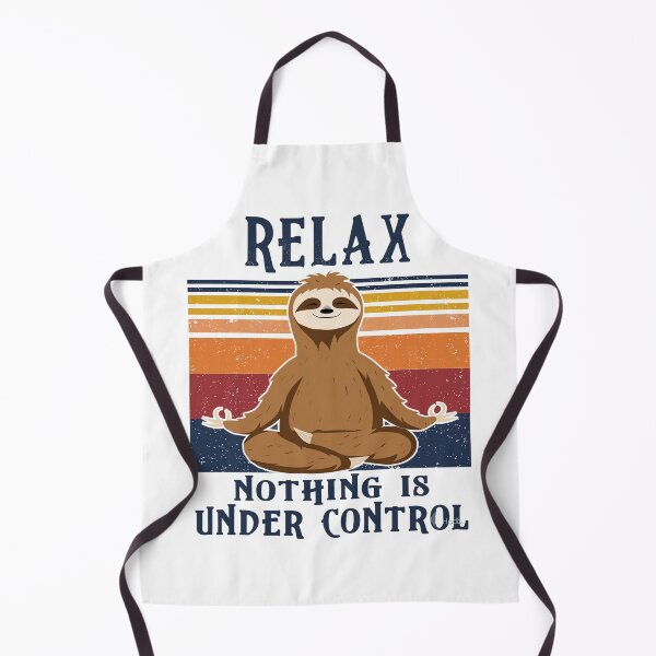Item preview, Retro Yoga Sloth - Relax, Nothing is Under Control designed and sold by Shopeon Designs.