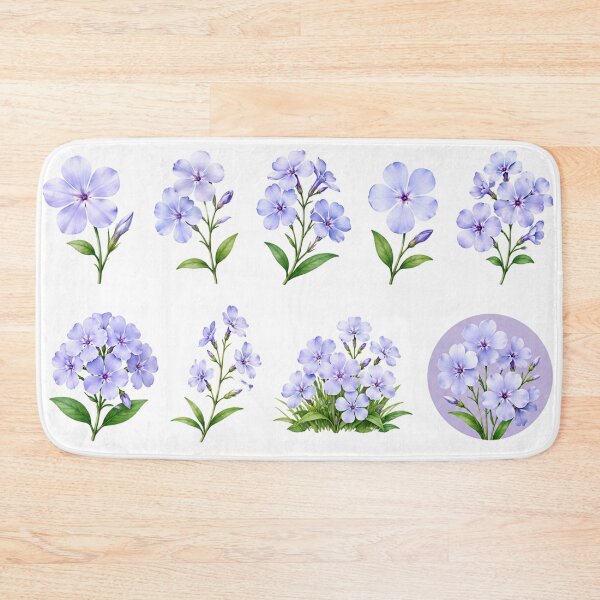 Item preview, Soft Blue Phlox Flower Bouquet Vintage Botanical Floral Aesthetic designed and sold by Rehnair.
