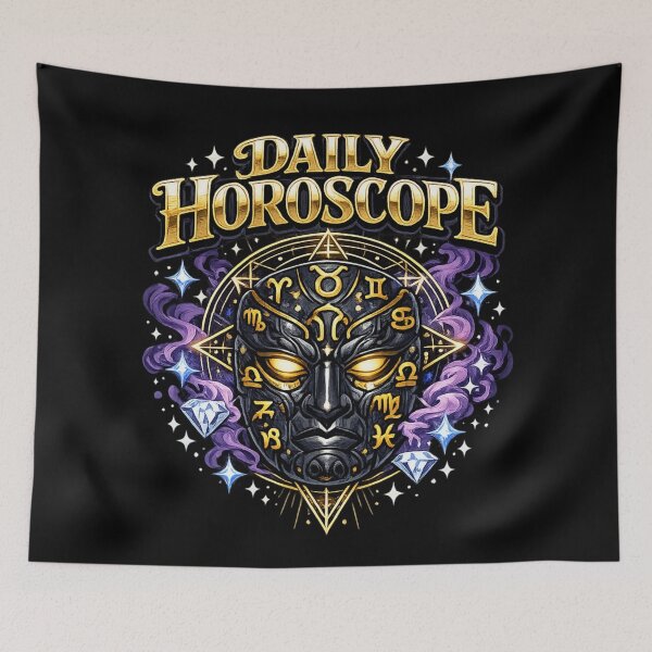 Item preview, Mystical Zodiac Mask Daily Horoscope Astrology Design designed and sold by irfanshikh.