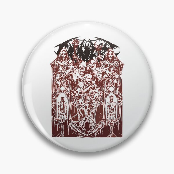 Item preview, Deathcore Metal Band Dark Gothic Cathedral Skeletons Red designed and sold by marksangsida.