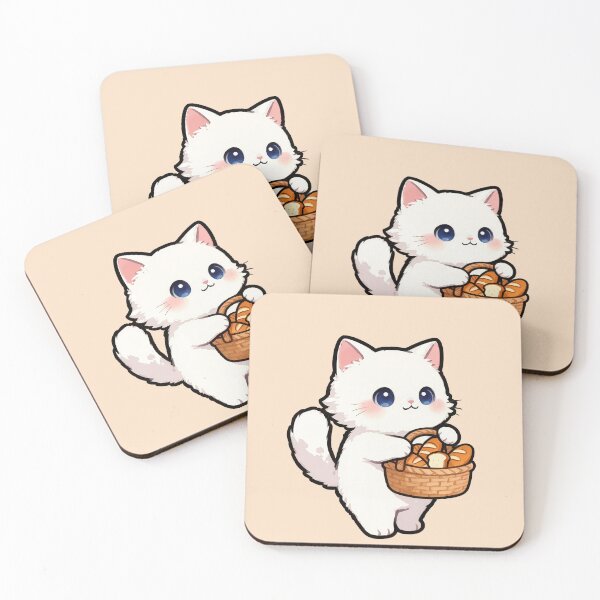 Item preview, Copy of Cute Cat with French Bread Basket | Kawaii Bakery Kitty T-Shirt designed and sold by Nuttajak.
