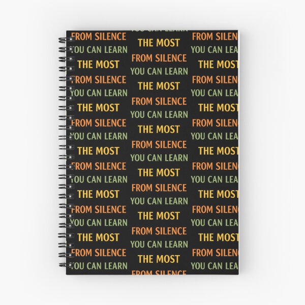 Item preview, You Can Learn the Most From Silence Mindfulness Quote designed and sold by TeeTimeTreasure.