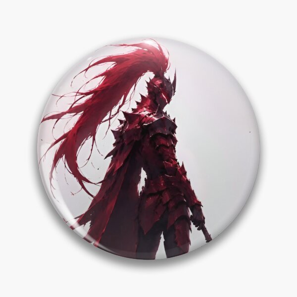 Item preview, Crimson Dark Knight – Red Warrior with Long Hair and Greatsword designed and sold by Dyan4.