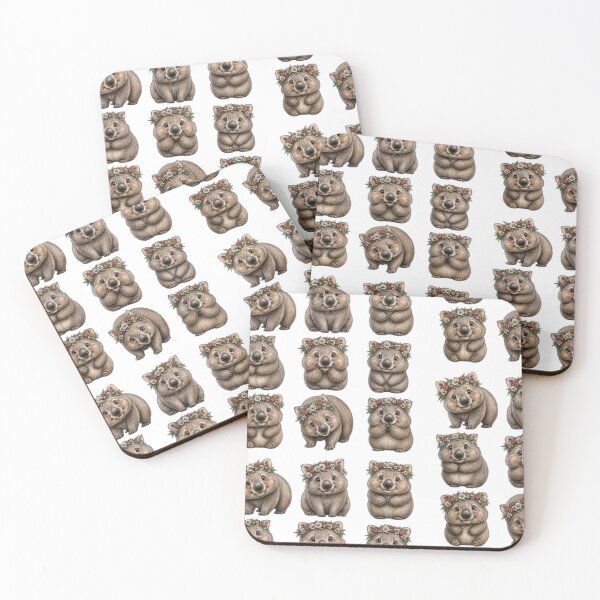 Item preview,  You’ll Fall in Love with 9 Cute Wombats designed and sold by BRETT'S ART STUDIO.
