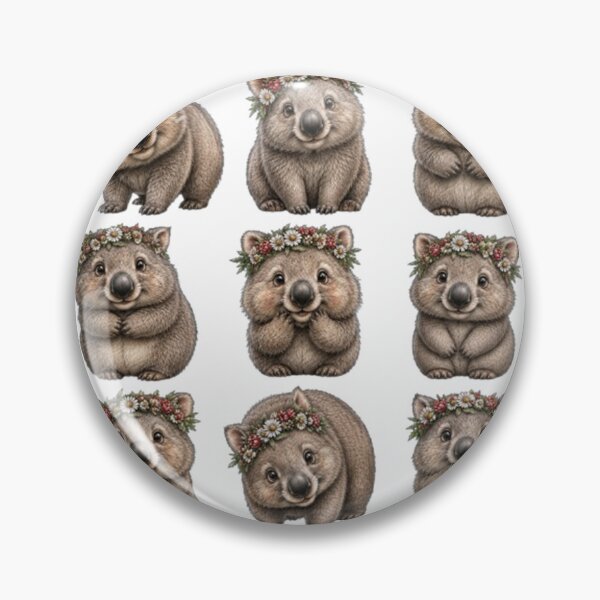 Item preview,  You’ll Fall in Love with 9 Cute Wombats designed and sold by BRETT'S ART STUDIO.