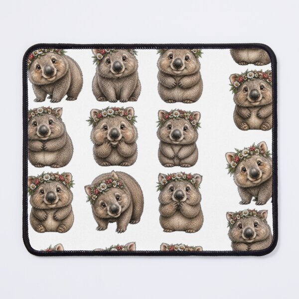 Item preview, You’ll Fall in Love with 9 Cute Wombats designed and sold by BRETT'S ART STUDIO.