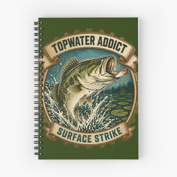 Item preview, Topwater Addict Bass Fishing - Vintage Surface Strike Emblem designed and sold by ThirdShiftLab.