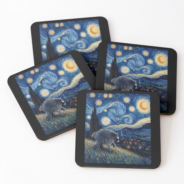 Item preview, Jimothy Viral Raccoon Starry Night Van Gogh Art Seattle Meme designed and sold by EckhardGlaser.