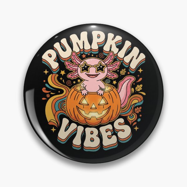 Item preview, Axolotl Pumpkin Halloween Spooky Vibes Retro Groovy designed and sold by MTRBSK11.