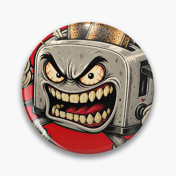 Item preview, Maniac Toaster – Angry Retro Cartoon Appliance designed and sold by obstinator.