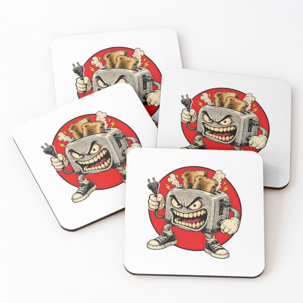 Item preview, Maniac Toaster – Angry Retro Cartoon Appliance designed and sold by obstinator.