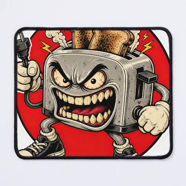 Item preview, Maniac Toaster – Angry Retro Cartoon Appliance designed and sold by obstinator.