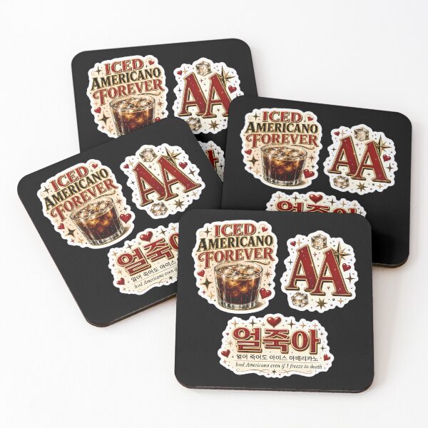 Item preview, Iced Americano Forever Korean Coffee Lover designed and sold by Jasardpu.