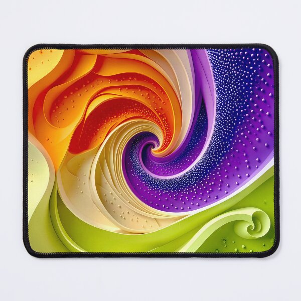 Item preview, Colorful Spiral Abstraction in Purple Orange Green designed and sold by Vicky Brago-Mitchell®.