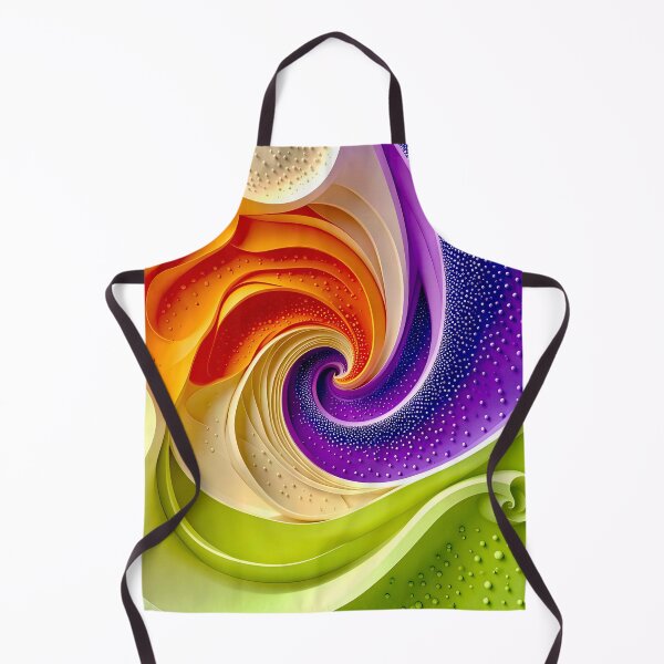 Item preview, Colorful Spiral Abstraction in Purple Orange Green designed and sold by Vicky Brago-Mitchell®.