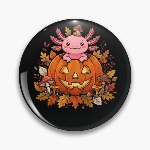 Artikelvorschau, Axolotl Kürbis Halloween Gemütlicher Cottagecore Herbst entworfen und verkauft von MTRBSK11.