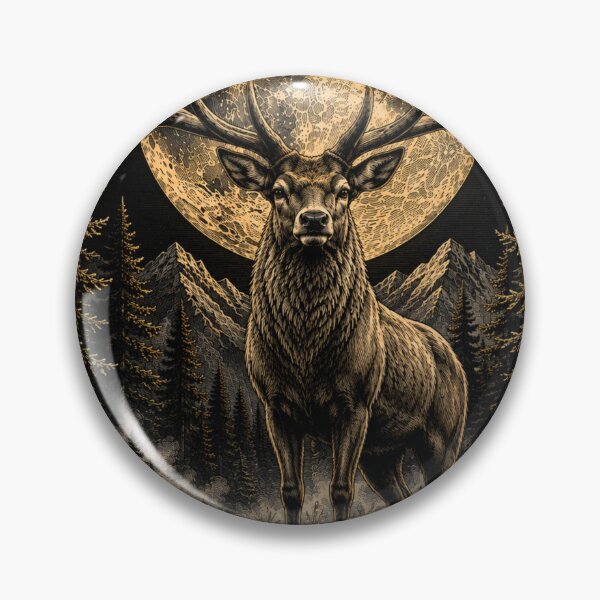 Item preview, Majestic Stag of the Ancient Forest – Vintage Wildlife Art designed and sold by TeeVibeHaus.
