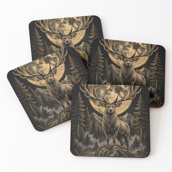 Item preview, Majestic Stag of the Ancient Forest – Vintage Wildlife Art designed and sold by TeeVibeHaus.