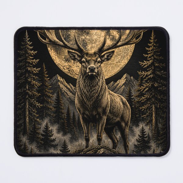 Item preview, Majestic Stag of the Ancient Forest – Vintage Wildlife Art designed and sold by TeeVibeHaus.