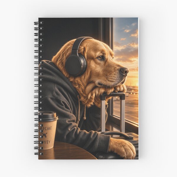 Item preview, Dog With Coffee At Airport Stamp Style designed and sold by Thread&Fable.