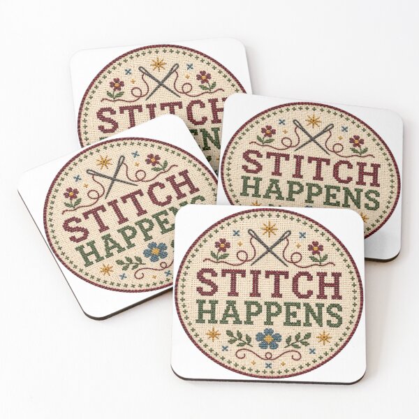 Item preview, Stitch Happens – Funny Needlepoint and Embroidery Design designed and sold by Tobull.