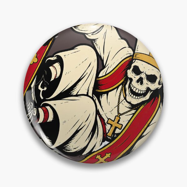 Item preview, Skateboarding Skeleton Pope – Retro Skate Punk Art designed and sold by obstinator.