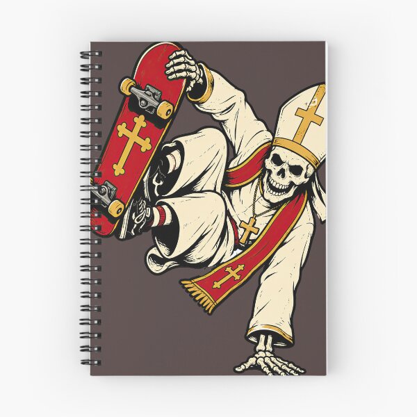 Item preview, Skateboarding Skeleton Pope – Retro Skate Punk Art designed and sold by obstinator.