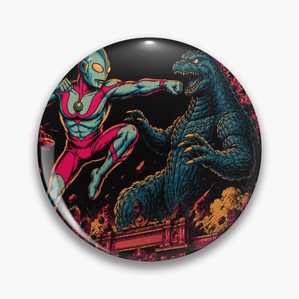 Item preview, Ultraman vs Godzilla Retro Kaiju Battle designed and sold by zumerdiego.