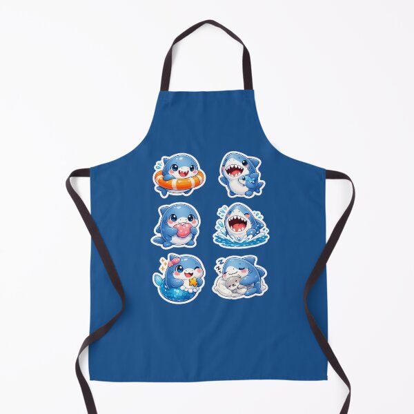 Item preview, Cute Kawaii Shark Sticker Pack | Adorable Chibi Ocean Animal Sticker Sheet designed and sold by KrishAuraa.