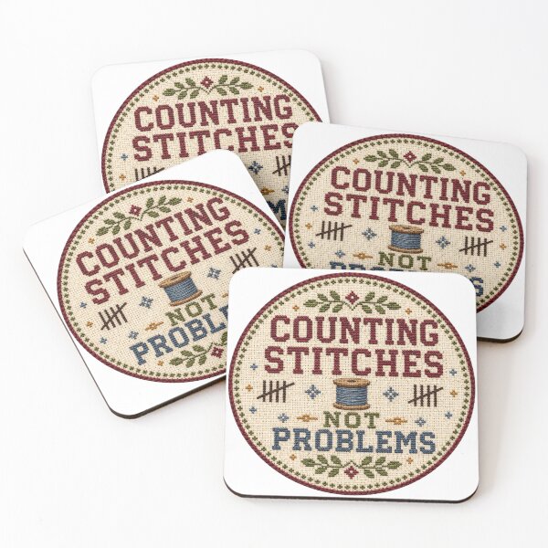 Item preview, Counting Stitches Not Problems – Funny Cross Stitch Quote designed and sold by Tobull.