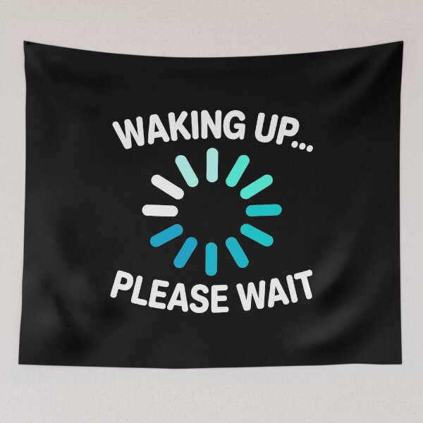 Item preview, Waking Up... Please Wait Humor Night Owl designed and sold by KarimSoCute.