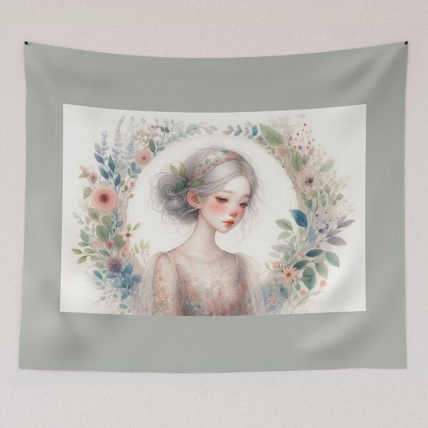 Item preview, Serene Spring Girl designed and sold by Beyondnote-Art.